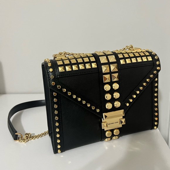 Michael kors Whitney Large Studded Saffiano Leather Convertible Shoulder Bag - Picture 2 of 9